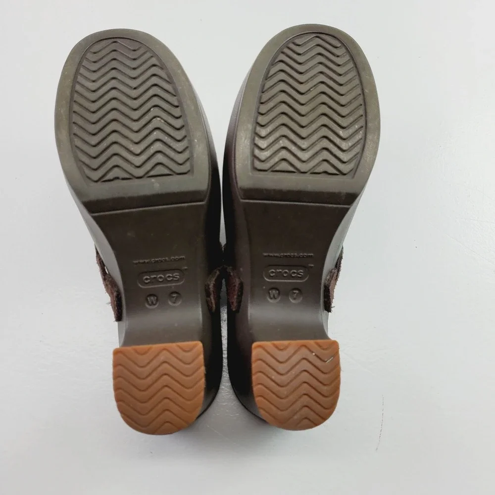 CROCS Women Sarah Crosslite Floral Dual Comfort Heel Clogs Mules  Size W7 - Picture 6 of 10